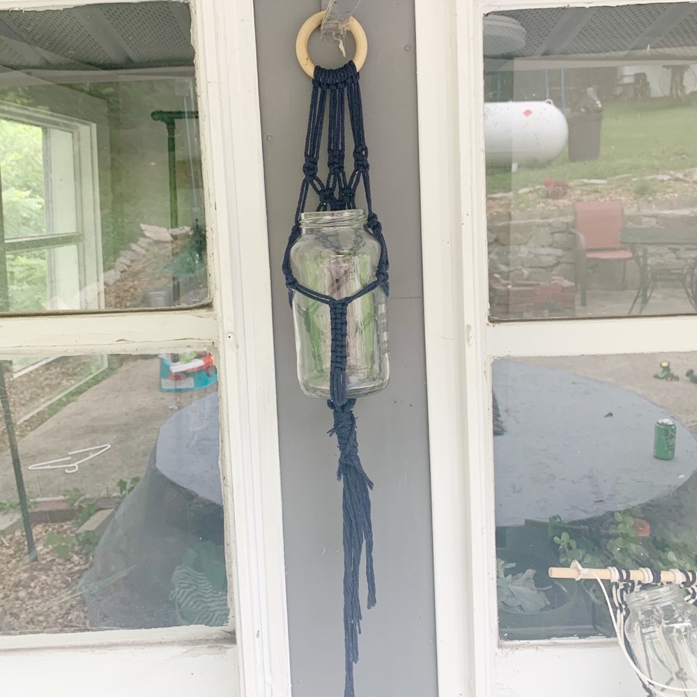 HANDMADE macrame flower piece